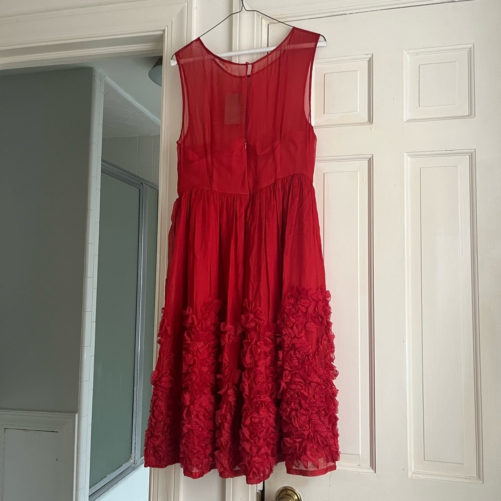 Bright Red Anthropologie Dress